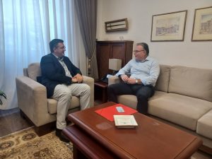 Συνάντηση εργασίας του Δημάρχου Χαλκηδόνος με τον Περιφερειάρχη Κεντρικής Μακεδονίας- Τι συζητήθηκε